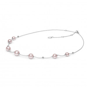 Colier perle naturale roz pudra pe lantisor argint DiAmanti SK20223N_P-G (Argint 925‰ 3 g.)